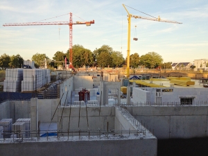 Overview of the construction site